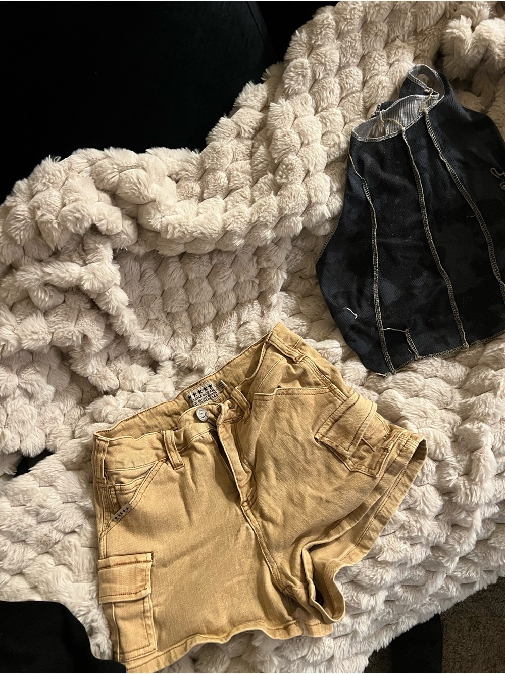 Five Star Kids Tan Cargo Shorts